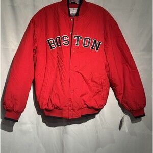 VTG 90s Genuine Merchandise Men's Boston Red Sox Baseball MLB Bomber Jacket Sz S